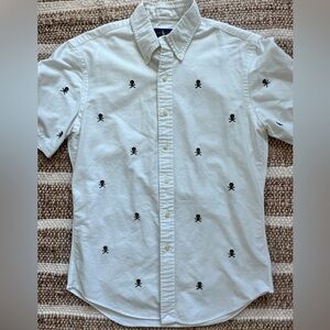 Polo Ralph Lauren Slim Fit Skull Short Sleeve Men’s Button Down Shirt